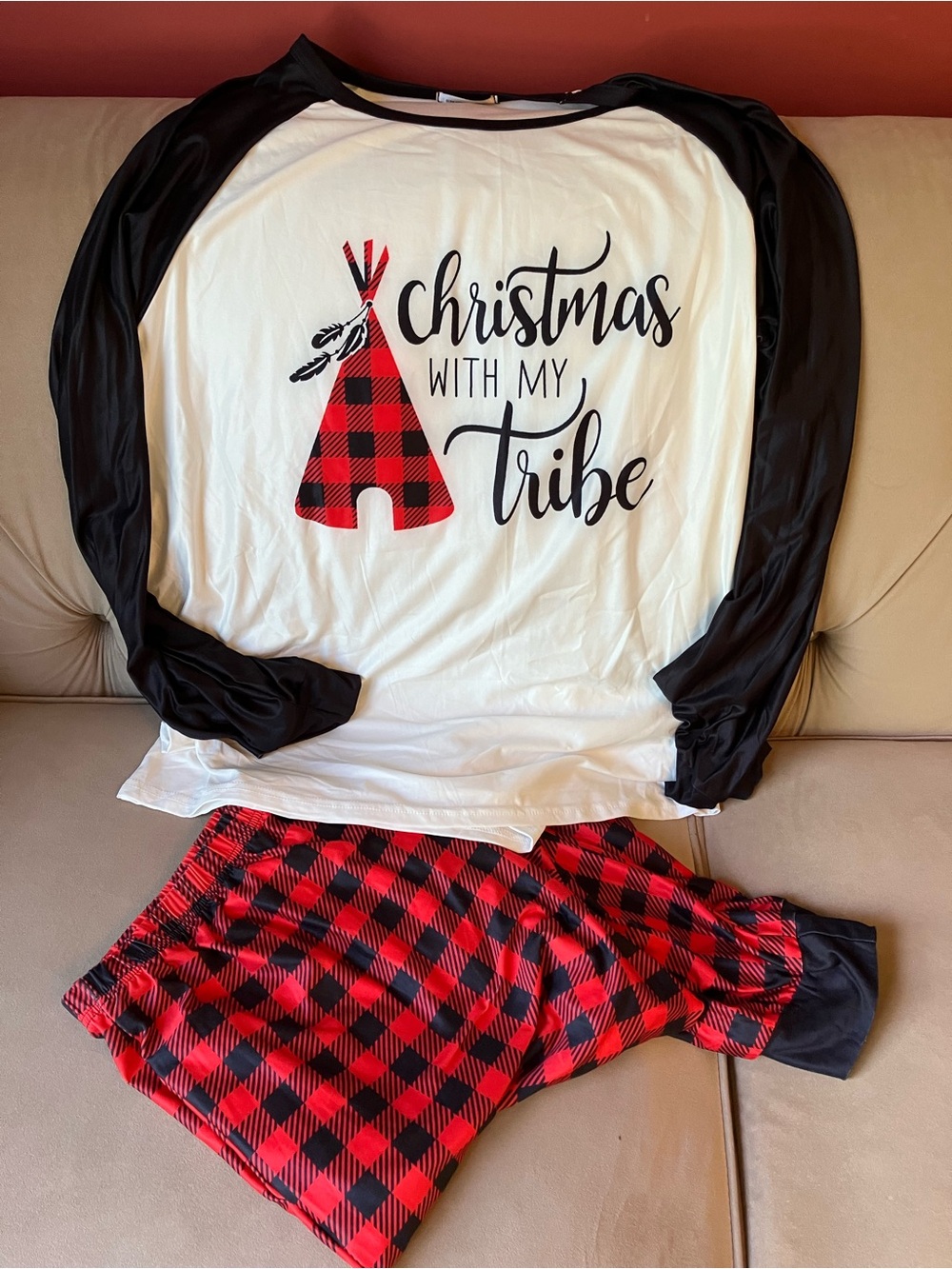 Men’s L Pajama Set - Red Buffalo Plaid